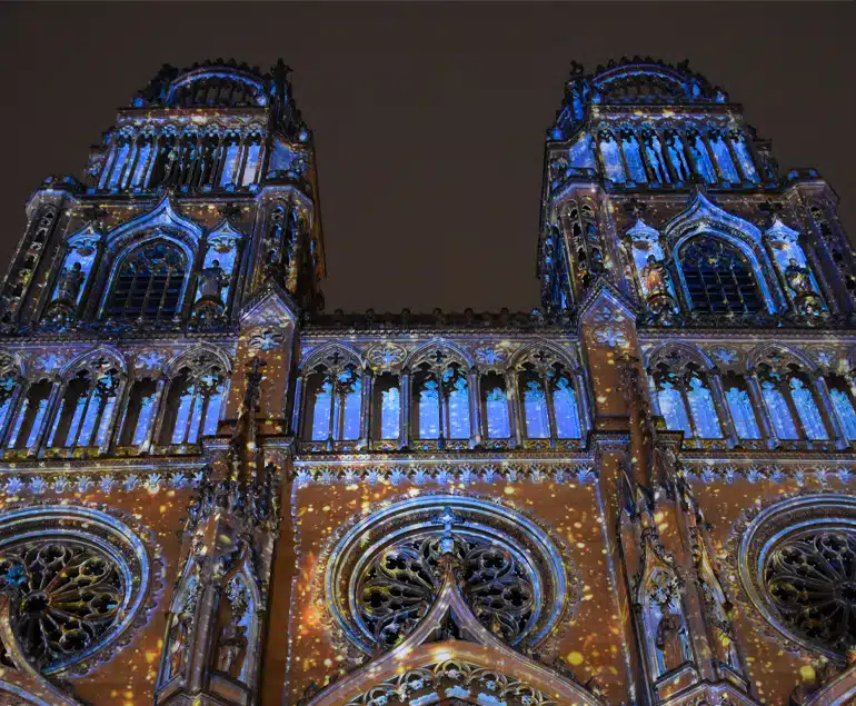 Illumination cathédrale Noël ©Récits d'Escapades