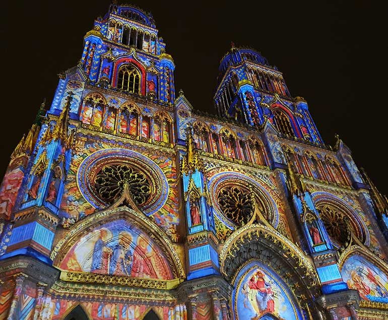 Son et lumière spécial Jeanne d'Arc, cathédrale Sainte-Croix, Orléans