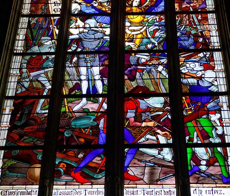 Vitrail Jeanne d'Arc, cathédrale Sainte-Croix, Orléans