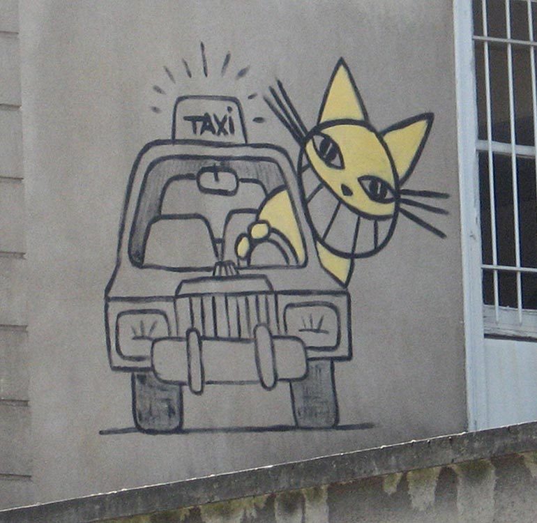Street art à Orléans : monsieur Chat