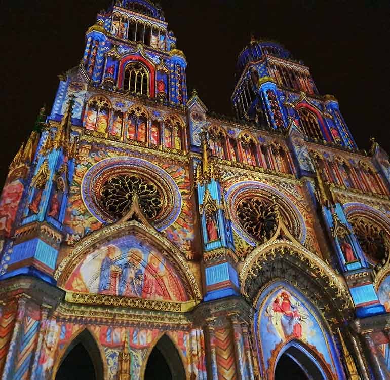 Son et lumière sur la cathédrale d'Orléans